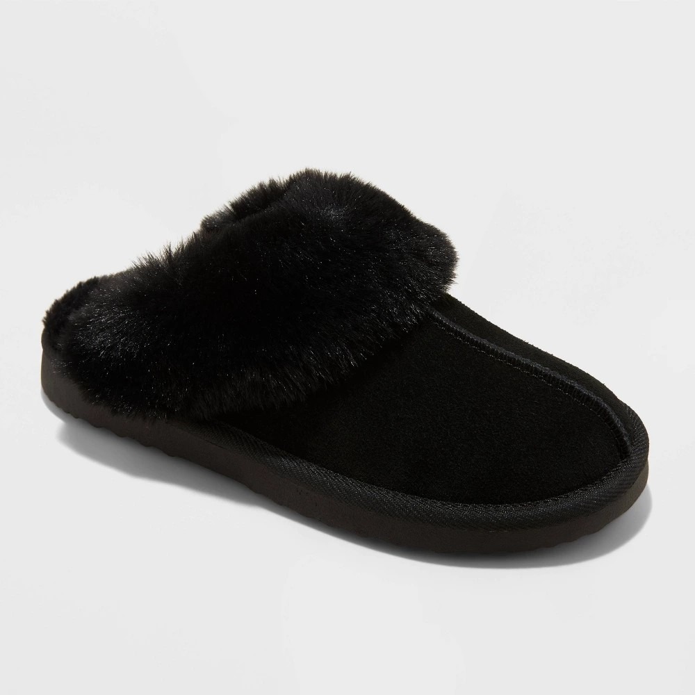 Auden Sylvia Scuff Slippers Womens 11 Black NWT